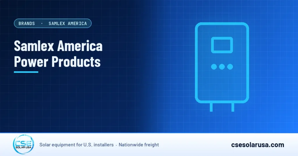 Samlex America Power Products — CSE Solar USA blog cover (illustration)