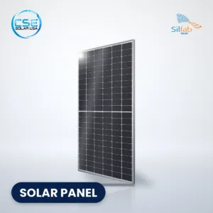 Silfab SIL-500-HM solar panel, with CSE Solar USA and Silfab Solar logos
