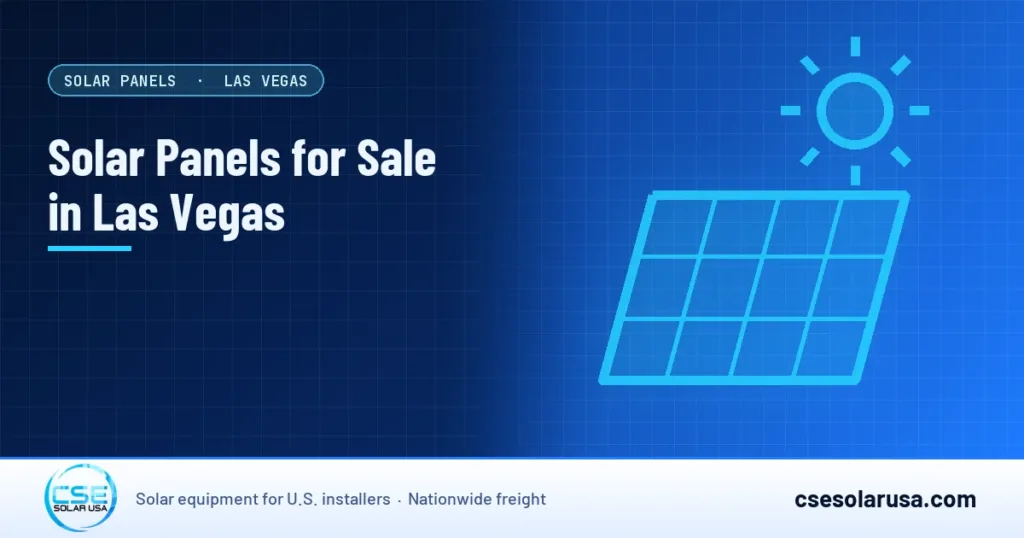 Solar Panels for Sale in Las Vegas — CSE Solar USA blog cover (illustration)