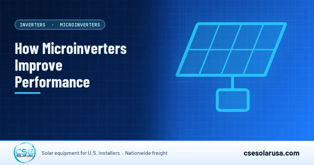How Microinverters Improve Performance — CSE Solar USA blog cover (illustration)