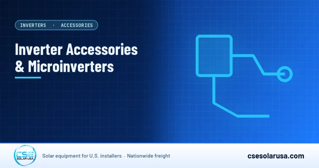 Inverter Accessories & Microinverters — CSE Solar USA blog cover (illustration)