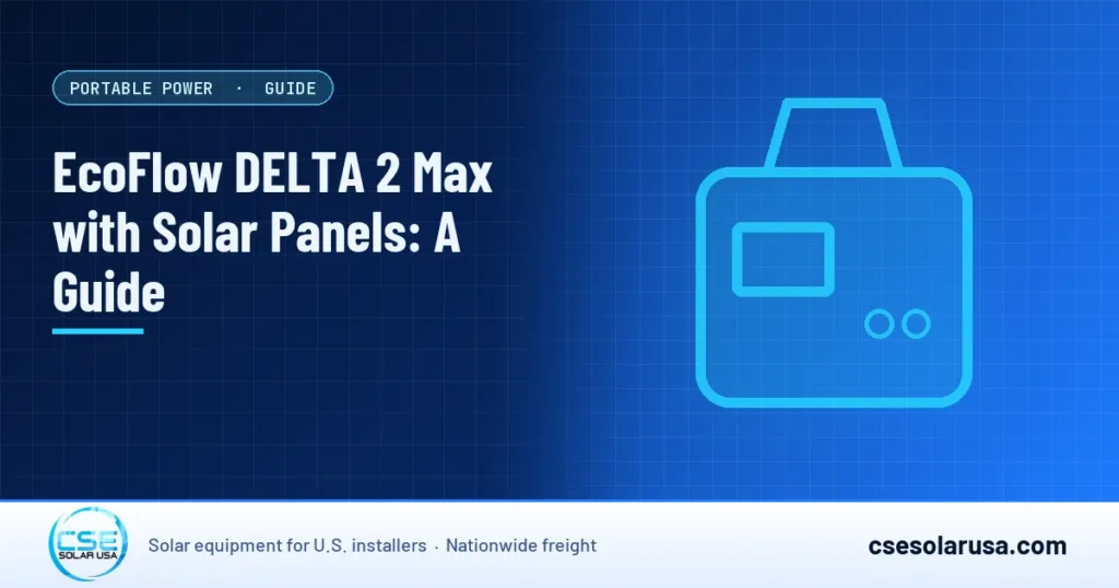 EcoFlow DELTA 2 Max with Solar Panels: A Guide — CSE Solar USA blog cover (illustration)