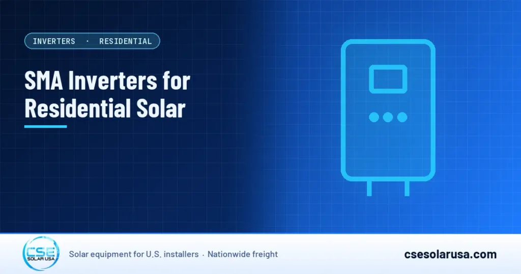SMA Inverters for Residential Solar — CSE Solar USA blog cover (illustration)