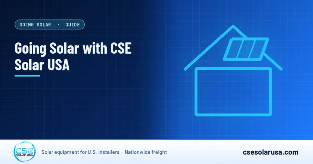 Going Solar with CSE Solar USA — CSE Solar USA blog cover (illustration)